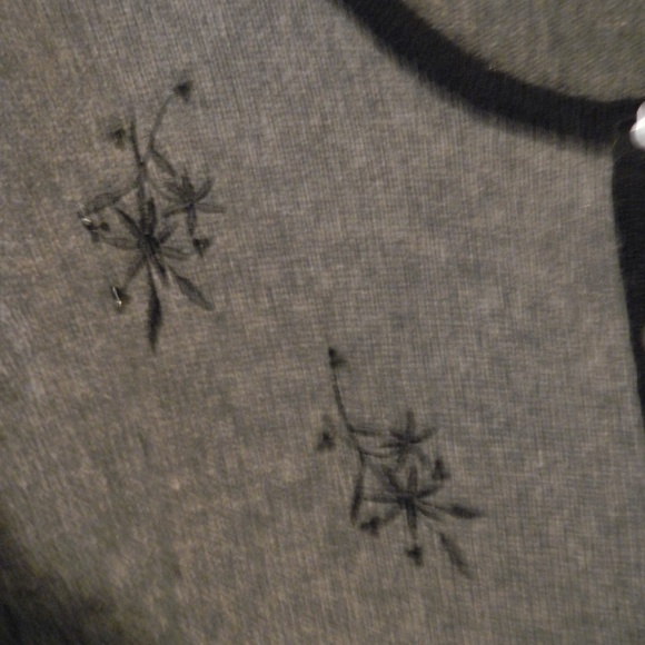 Gray wool embellished cardigan - Picture 4 of 4