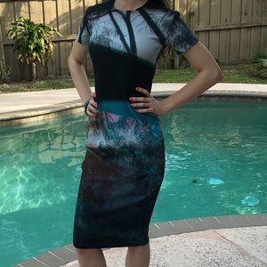 Printed dress from Schitts Creek