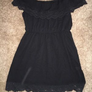 Off Shoulder Black Dress