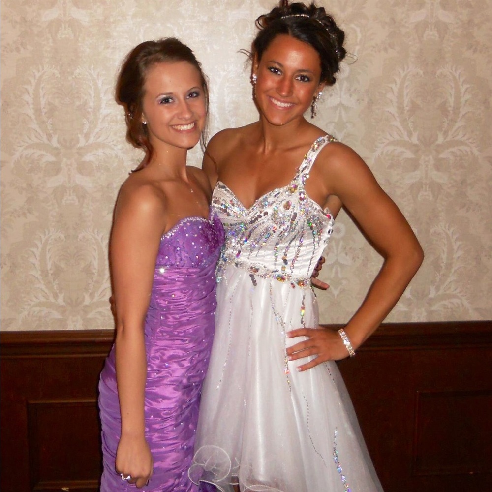 White Tiffany high low dress