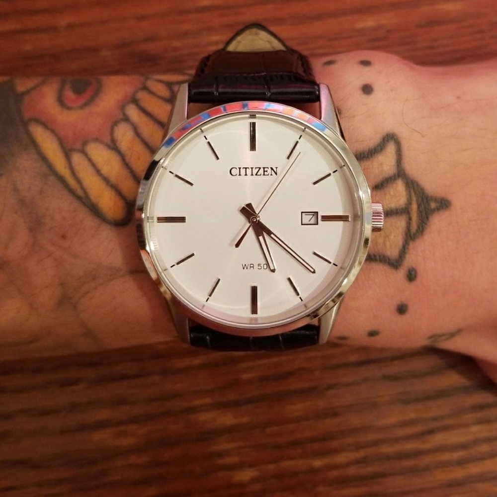 Citizen leather band watch