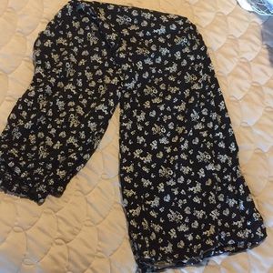 H&M’s flared black & white floral pants.