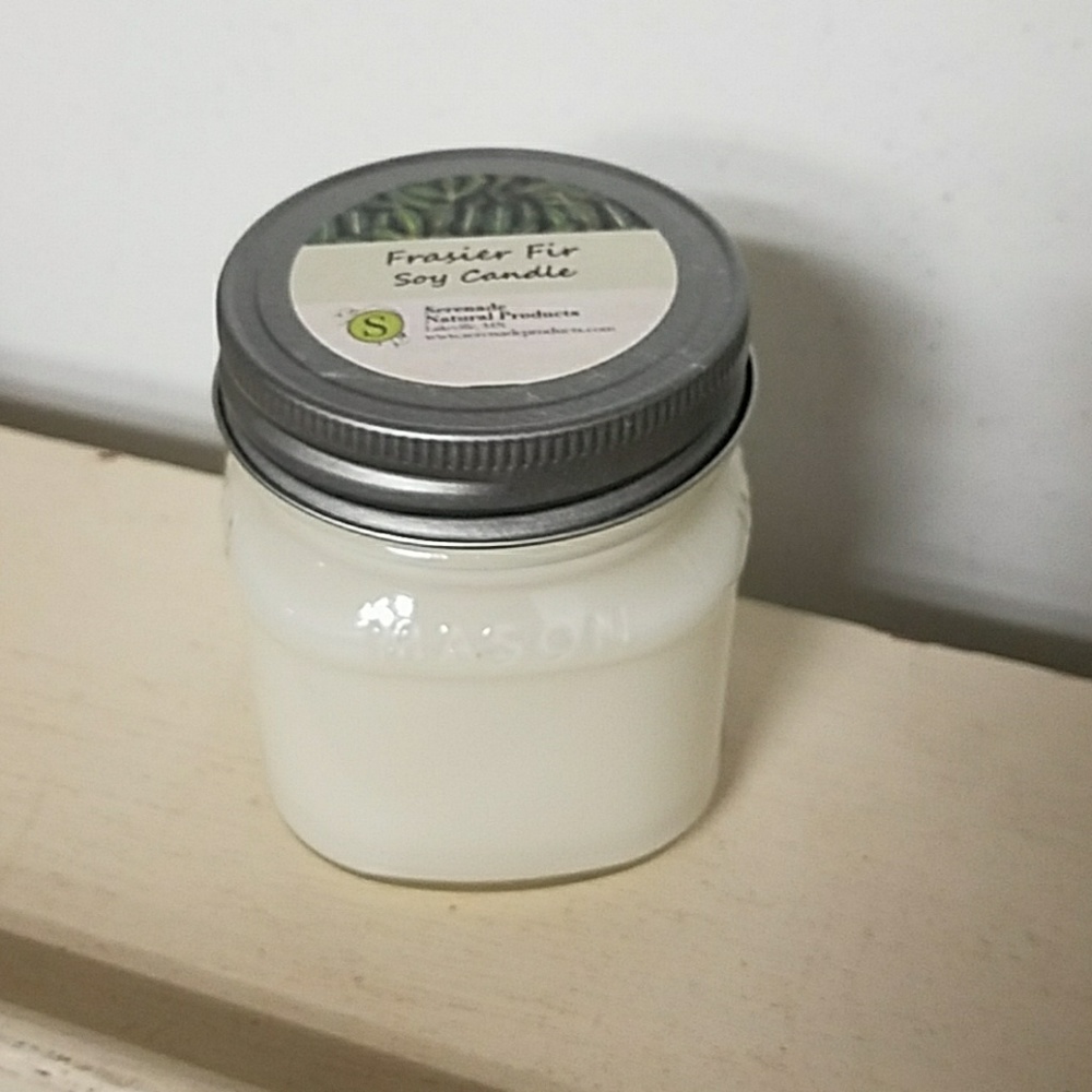 8 oz Fraser Fir soy candle brand new hand poured.