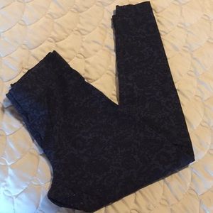 Fancy navy and black leggings NOT see through!