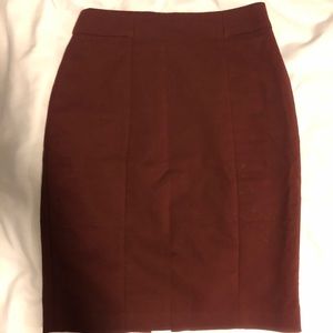 H&M Burgundy Mini Pencil Skirt