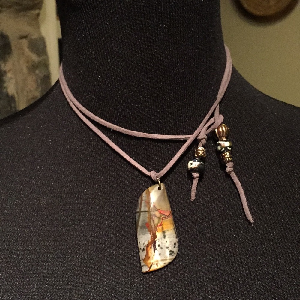 NEW Picasso Jasper Choker Wrap necklace