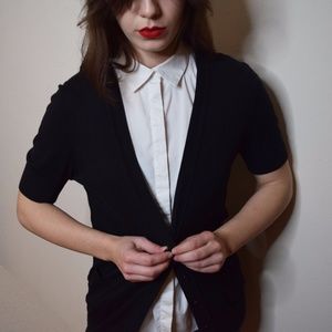 Ann Taylor Loft | Black Short Sleeve Sweater