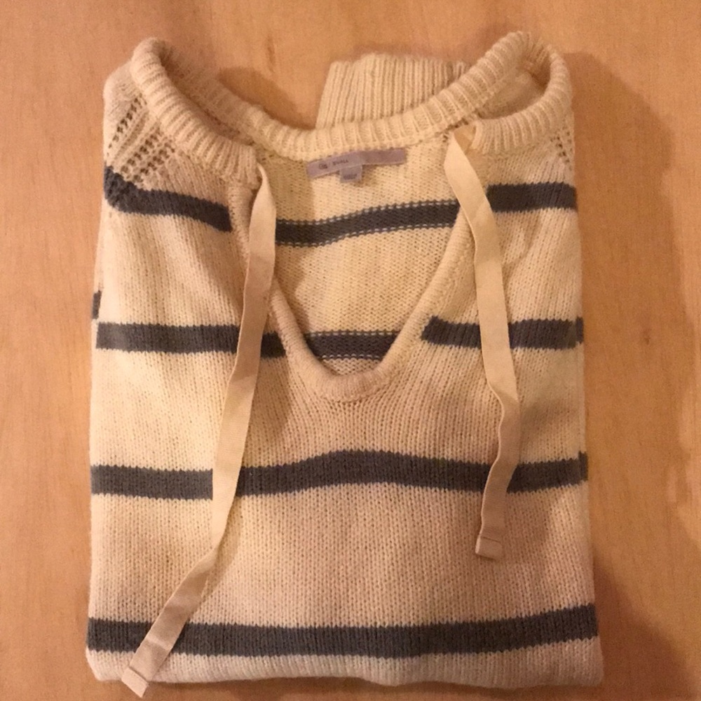 Gap striped sweater boyfriend style.