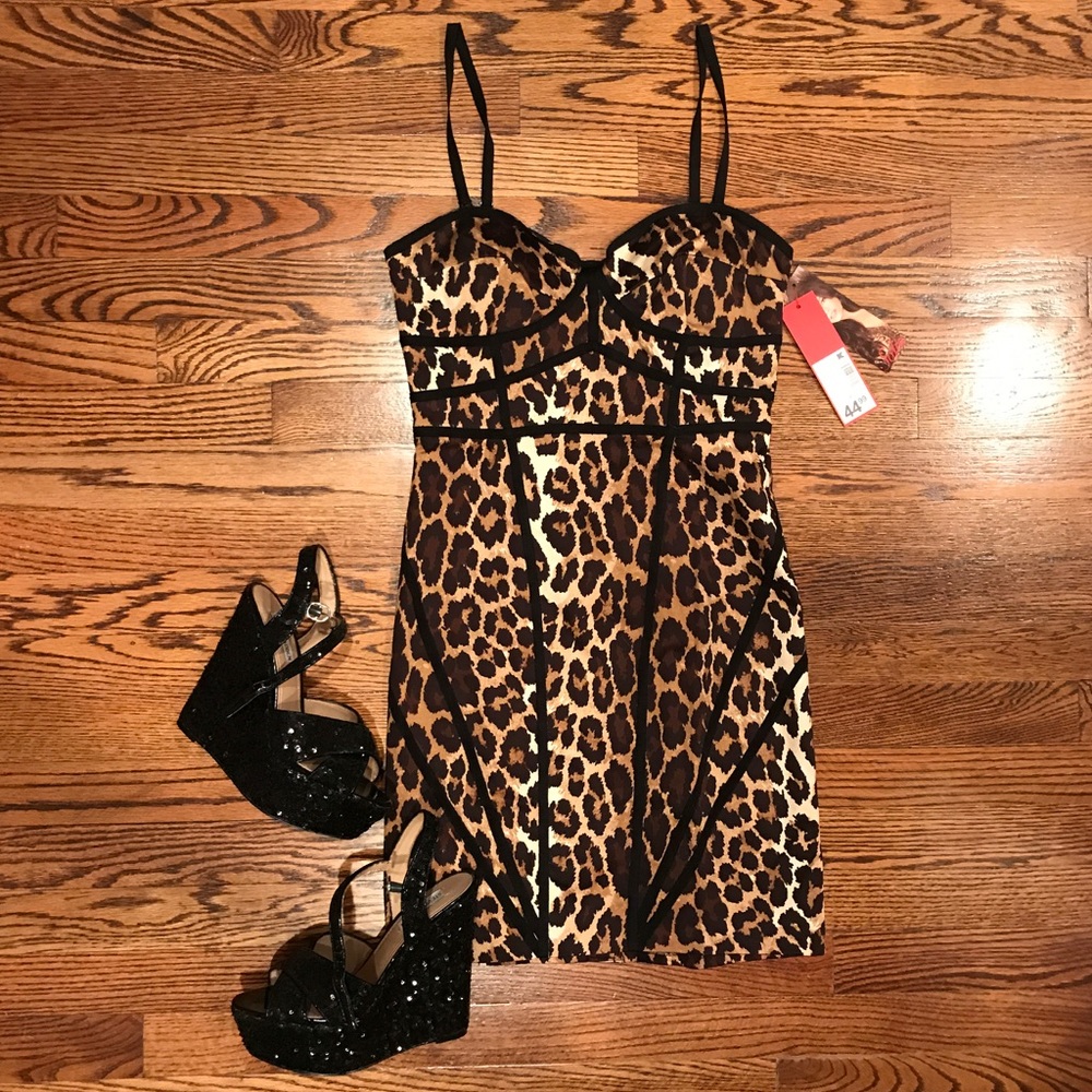 NWT Sexy Sofia Vergara Cheetah Print Dress-sz 4