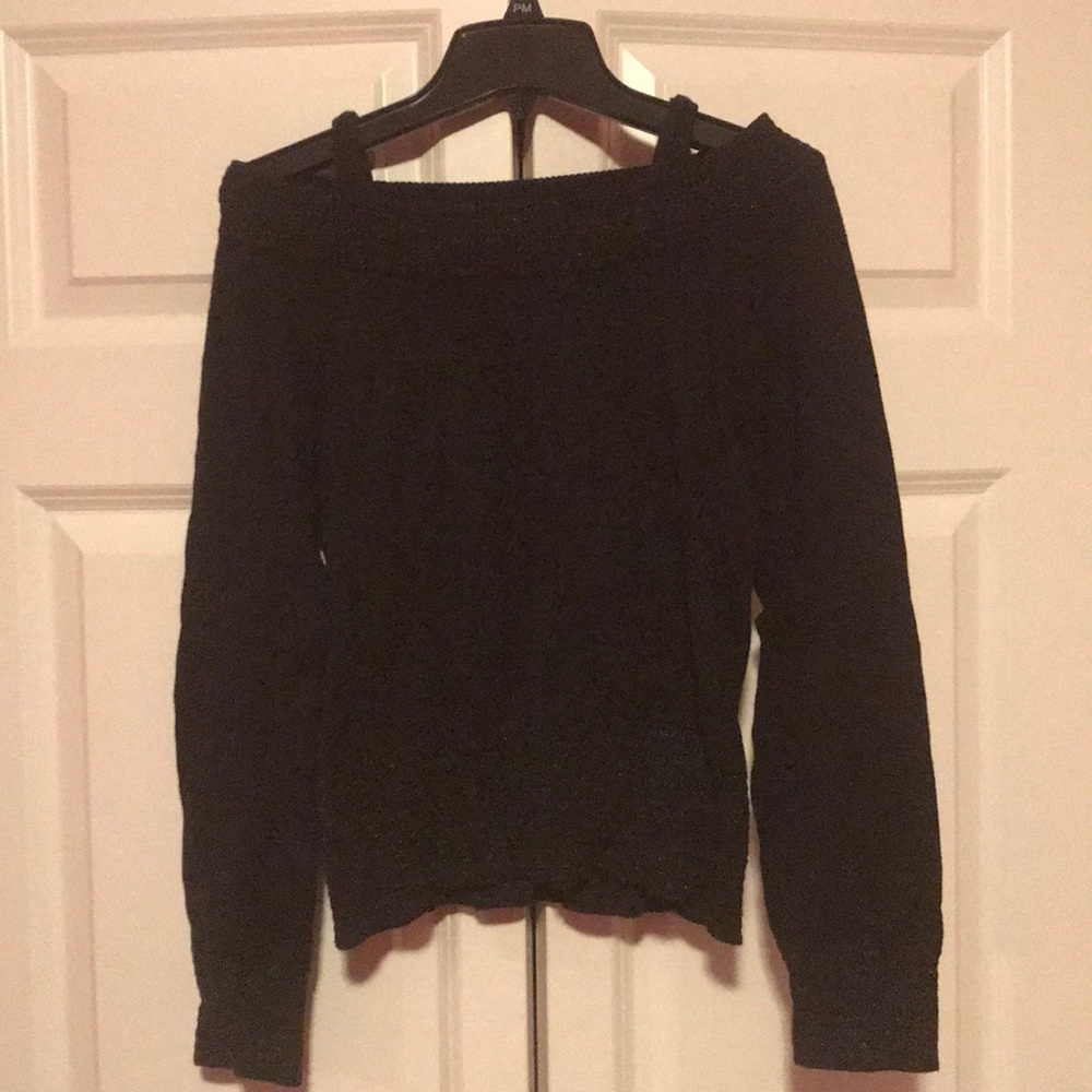 Black off the shoulder sweater