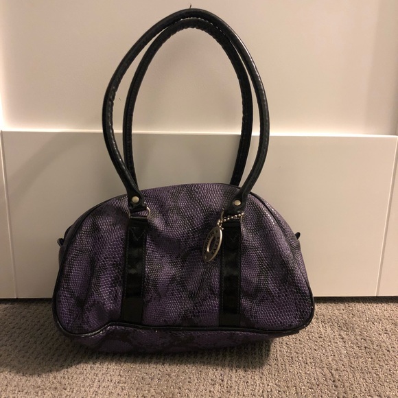 [Steve Madden] Purple snake skin bowling bag - Picture 2 of 4