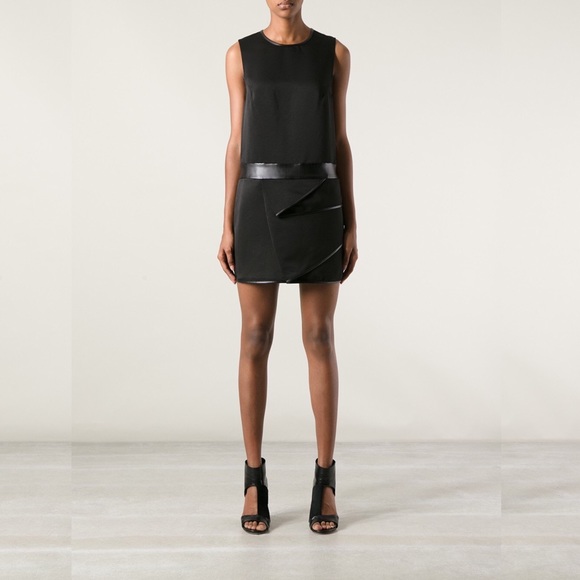 NWT 3.1 Phillip Lim cascade drape dress black - Picture 2 of 8