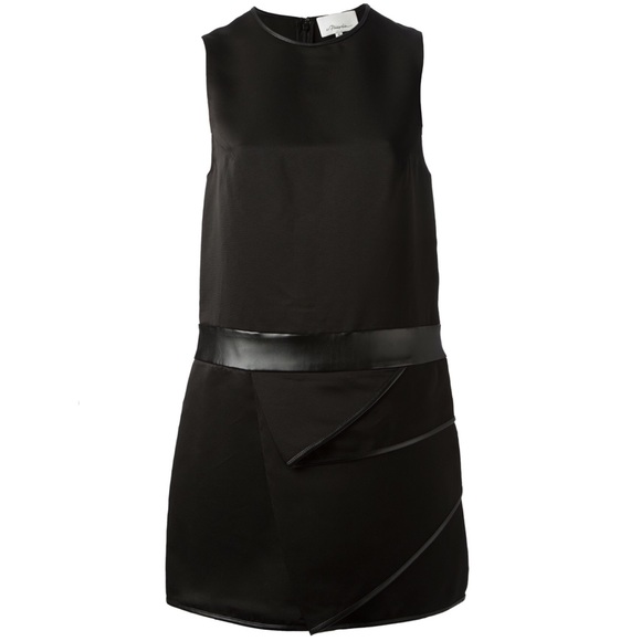 NWT 3.1 Phillip Lim cascade drape dress black - Picture 7 of 8