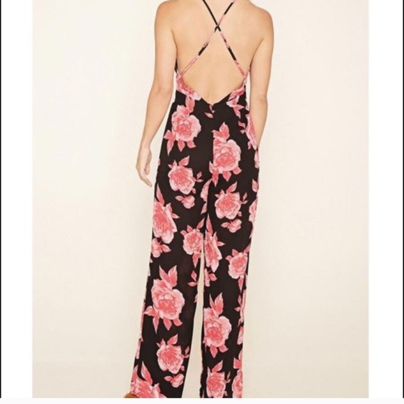 Floral Cut Out Jumpsuit - Picture 3 of 3