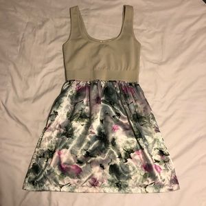 Charlotte Russe Grey and Silver Tank Top Dress