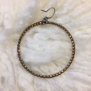 Chan Luu round earrings with gold nuggets