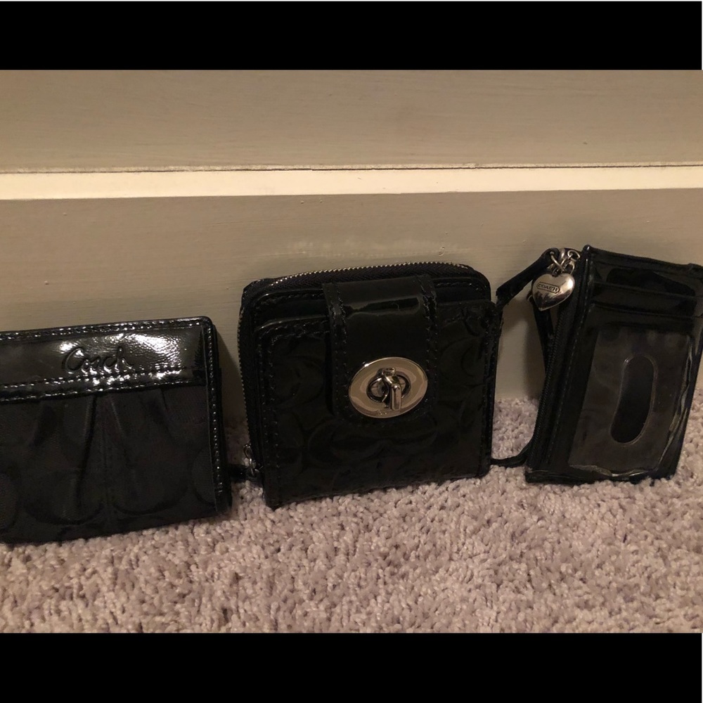 3 piece-Coach Wallet, coin purse and ID holder