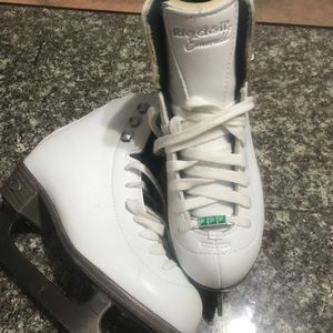 Little girls Riedell Emerald ice skates