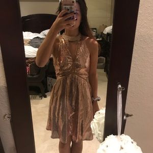 Free People Rose Gold Party Dress