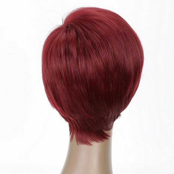 Red Beauty Short Wig Human Hair Blend main image 4
