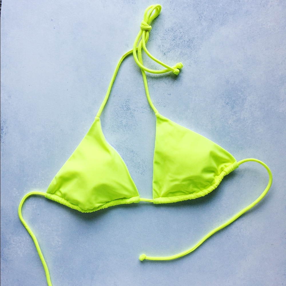Victoria’s Secret Neon Yellow Bikini -Triangle Top