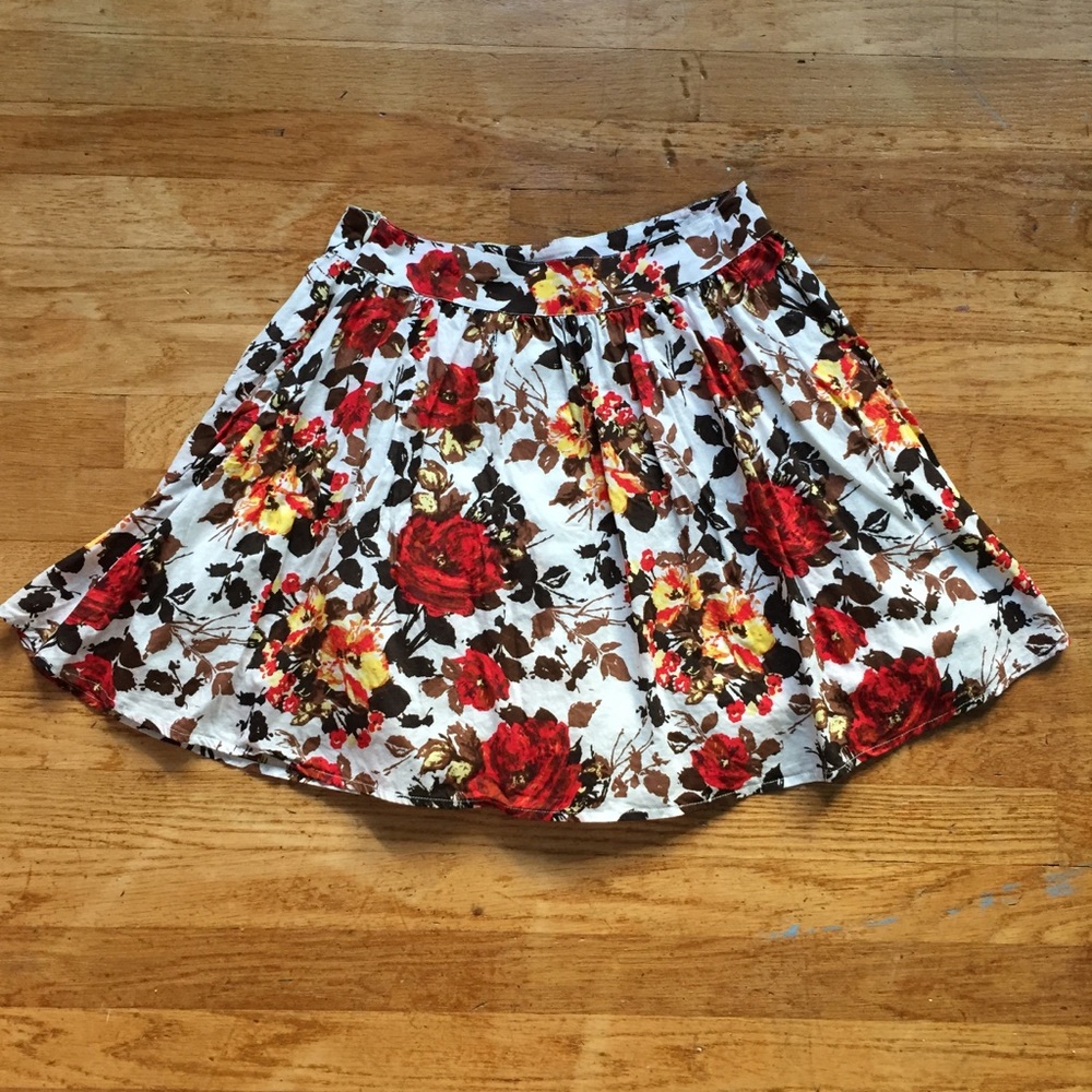 Pretty Fall Floral Skirt