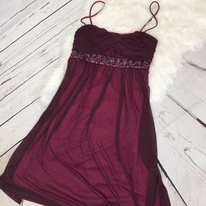 Purple Juniors XL Spaghetti Strap Dress