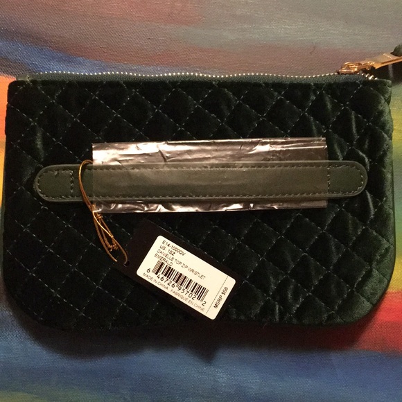 Bebe Emerald Velvet Wristlet - Picture 3 of 4