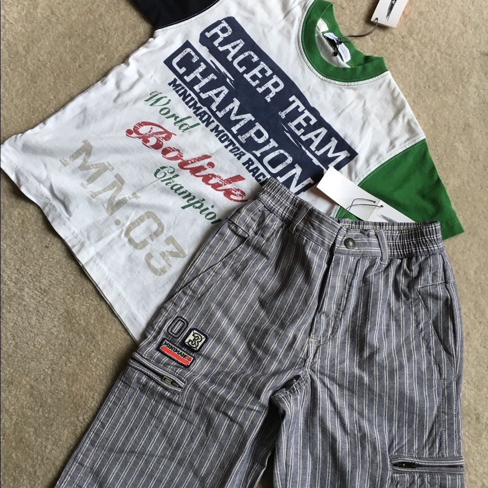 French MiniMan Boy Racer Tshirt/Shorts Set