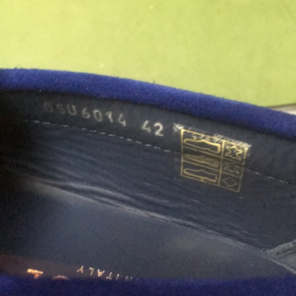 Versace size 9 blue suede dress shoes main image 4