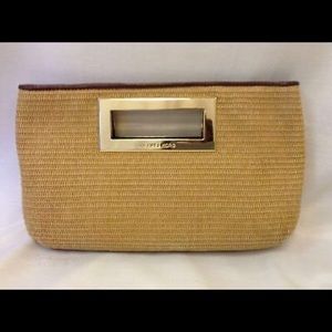 Michael Kors woven clutch purse