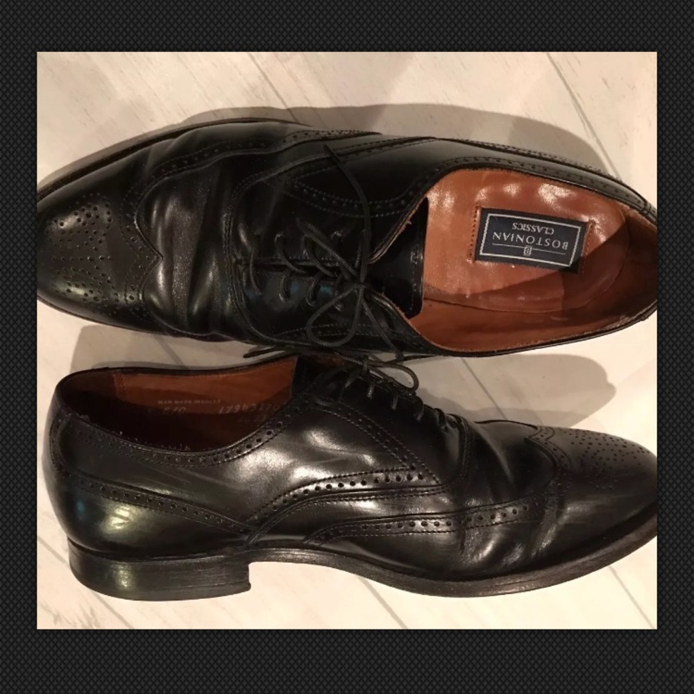 Bostonian Classic Men's Black Wing Tip Dress Sz 8