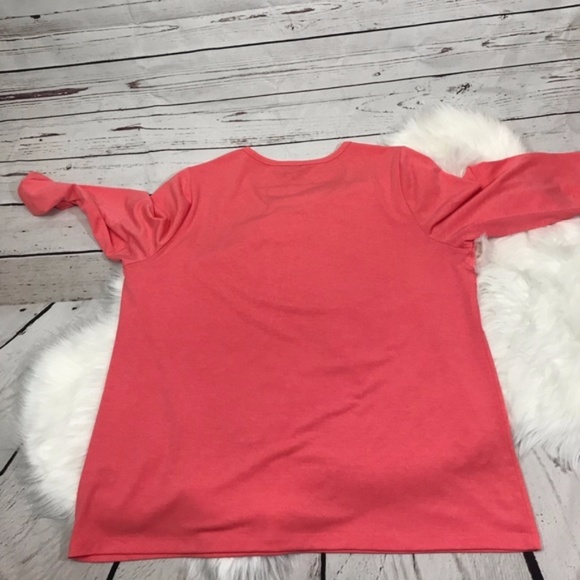 Laura Ashley petite XL Coral top w bead design - Picture 5 of 5