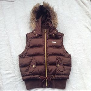 4 for $20 Brown and Gold Puffer Vest