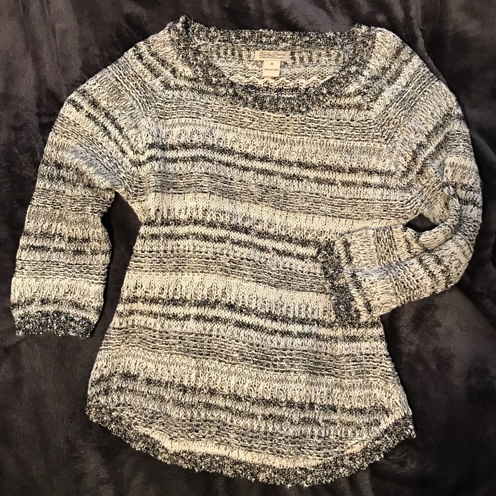 Final sale! NWOT. Lucky Brand 3/4 sleeve knit sweater