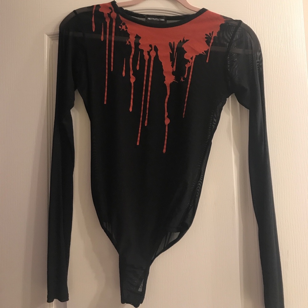 SOLD Mesh Halloween bodysuit