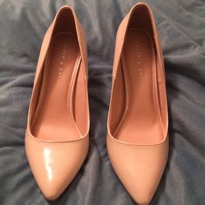 Kelly and Katie Patent Leather Nude 3" Heels