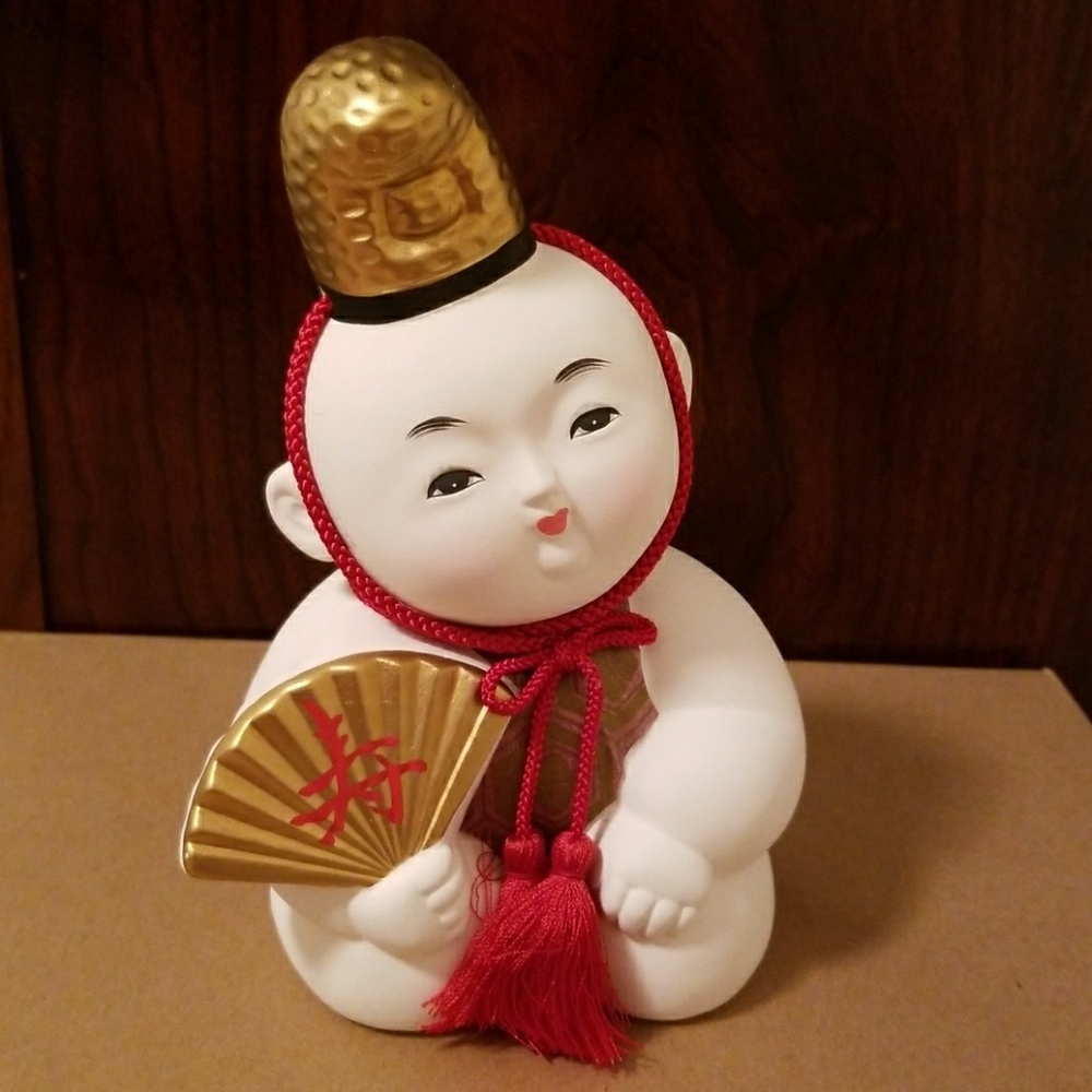 Vintage Japanese Hakata Kotobuki Doll Figurine