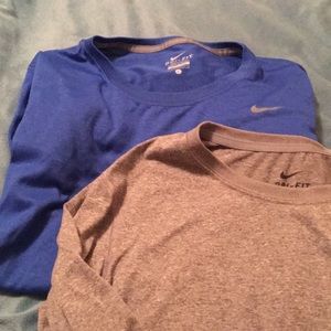 2 Women's Nike Dri-Fit Long Sleeve shirts