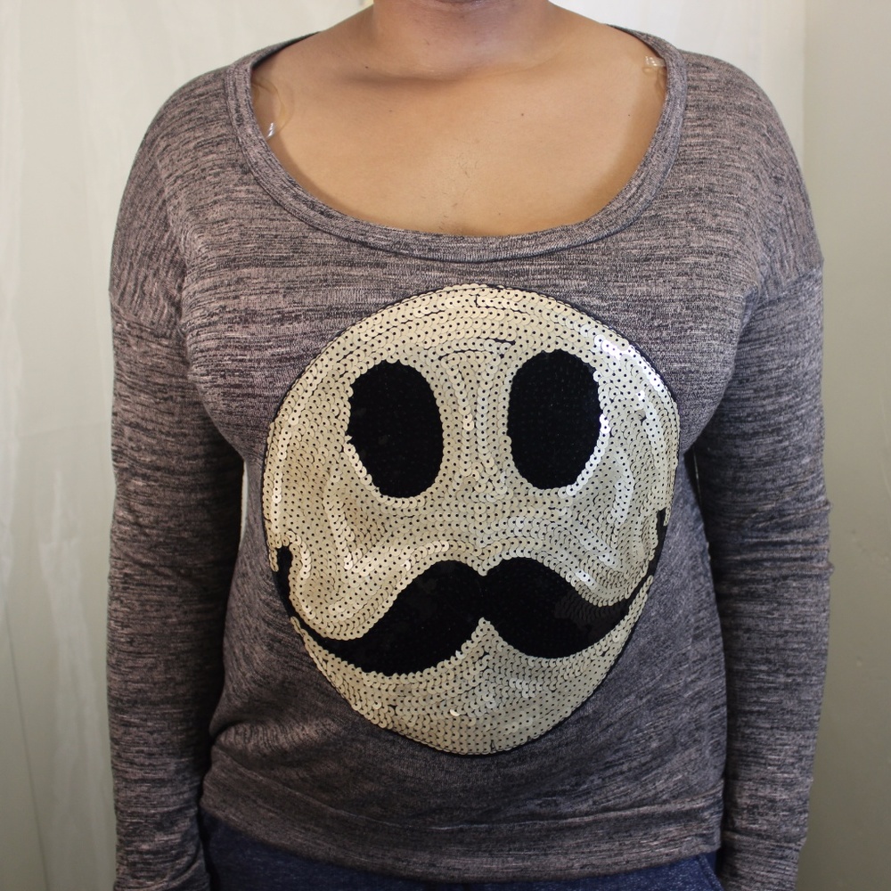 Mustache Sweater