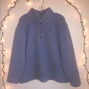 PINK Sherpa Quarter-Zip Jacket
