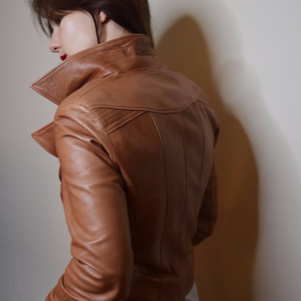 Italian Brown Leather Jacket | From Florence
