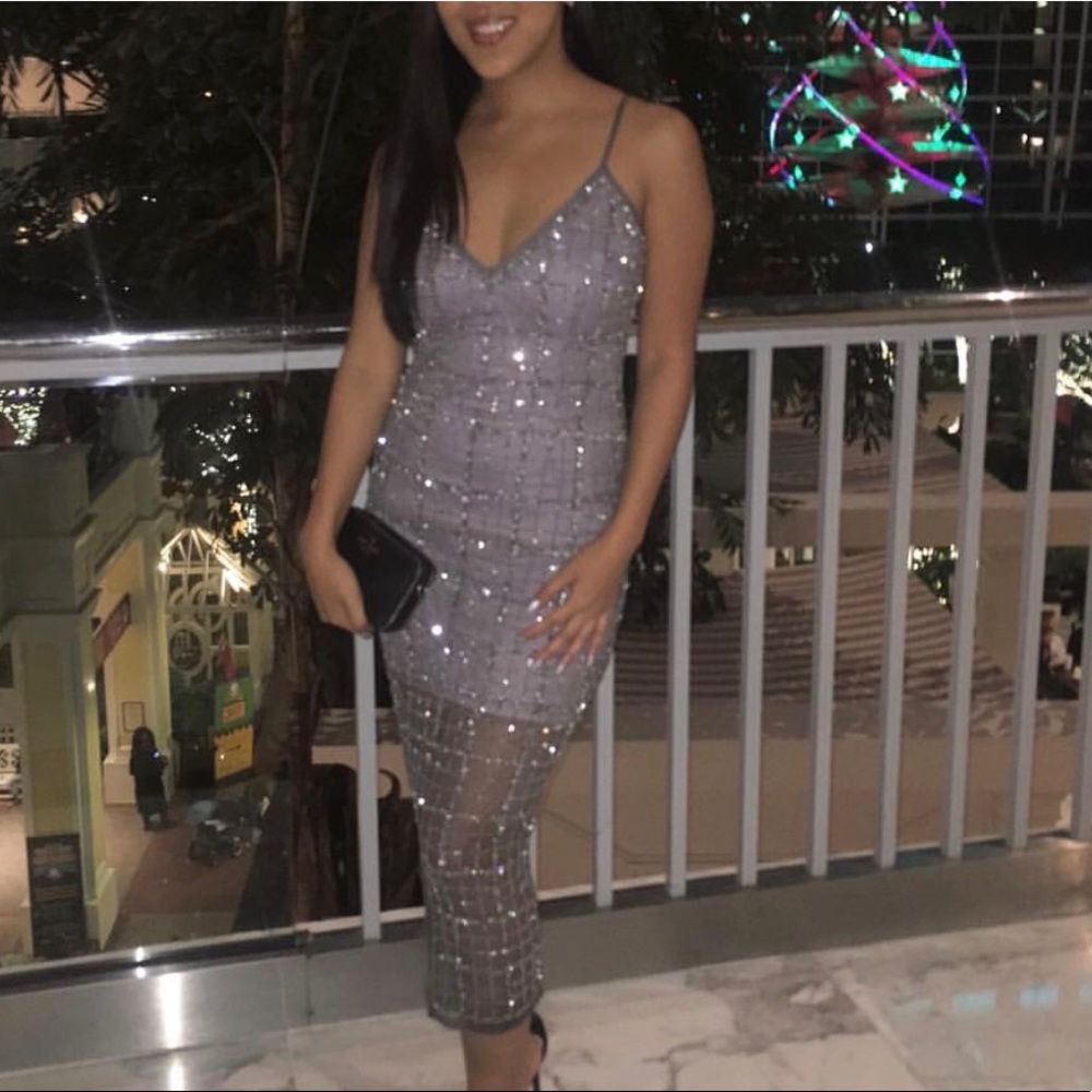 Sequined midi dress