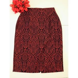 Worthington floral tube pencil skirt