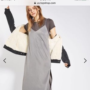 Topshop Grey Midi dress