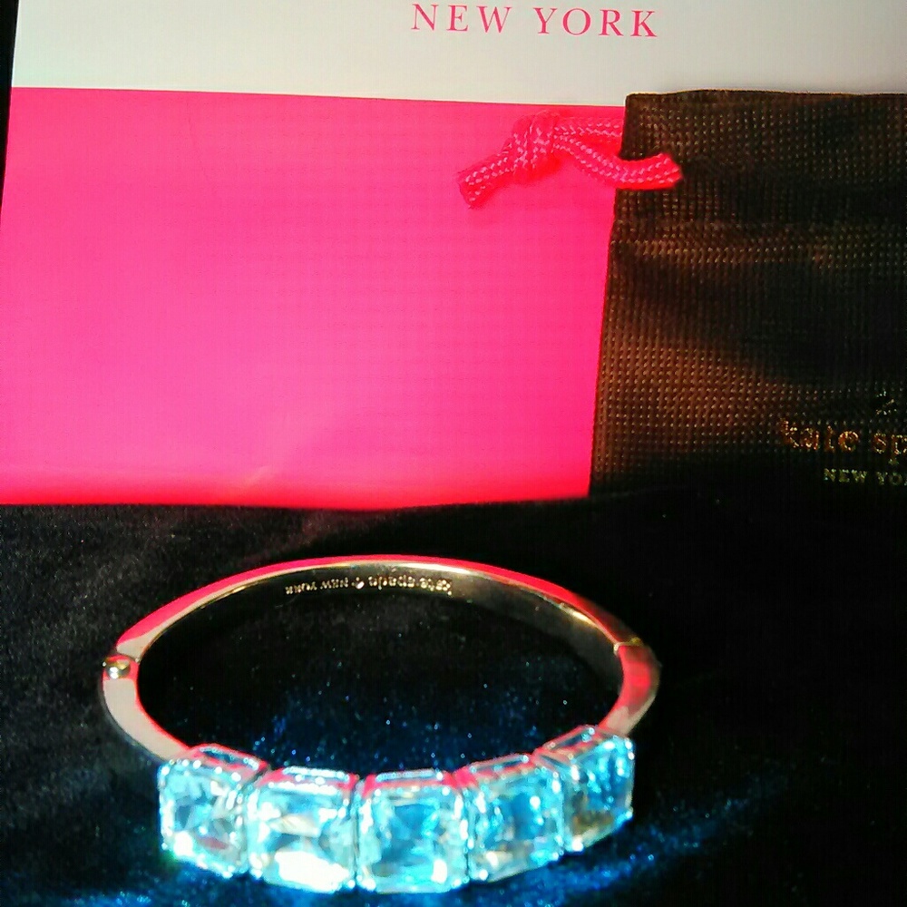 Kate spade Hinged Bracelet Emerald Cut Rhinestones