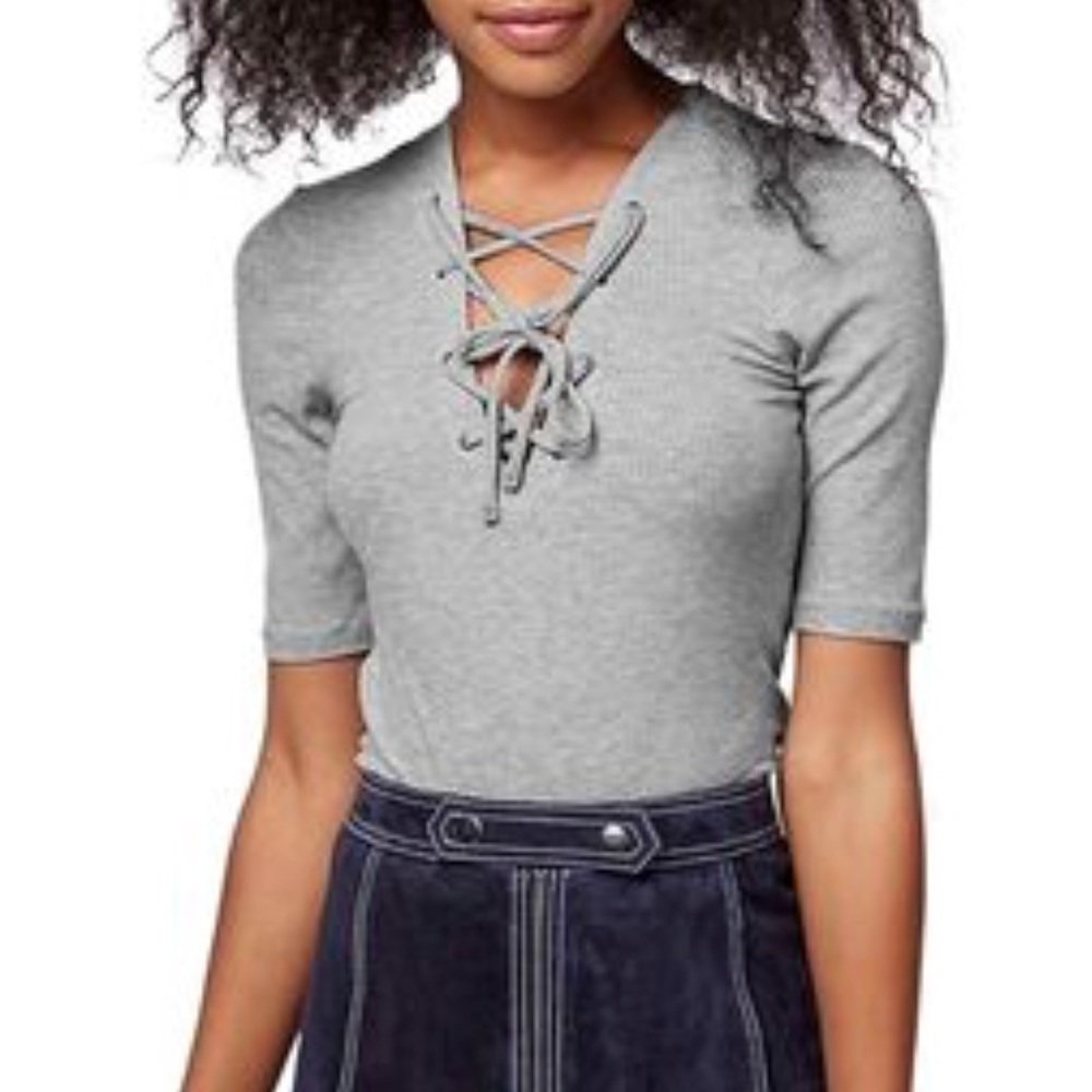 Topshop Ribbed Tee