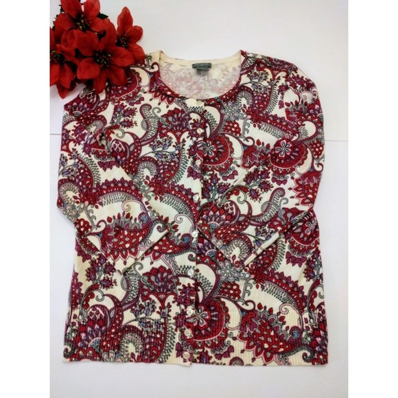 Ann Taylor floral cardigan - Picture 1 of 2