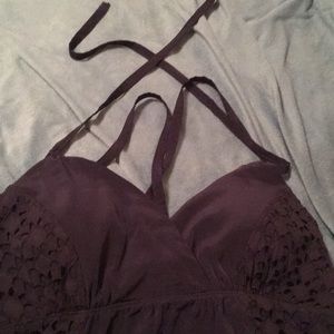 Athleta Navy Crochet Dress