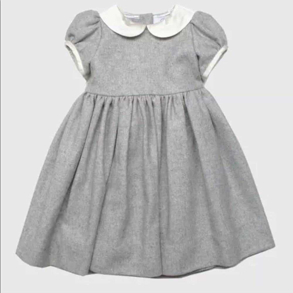 New Baby Cz - Caroline Zapf grey wool dress. Sz 6Y